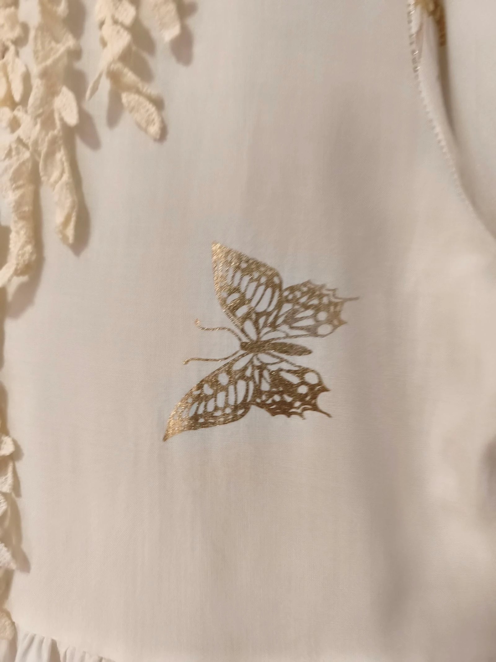 Boho blouse met vlinderdetails Coconut – photo 6